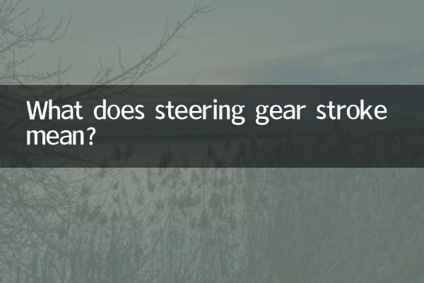 স্টিয়ারিং গিয়ার স্ট্রোক মানে কি?