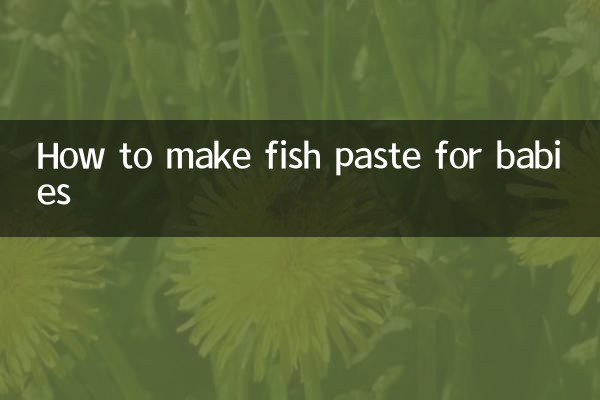 How to make fish paste for babies