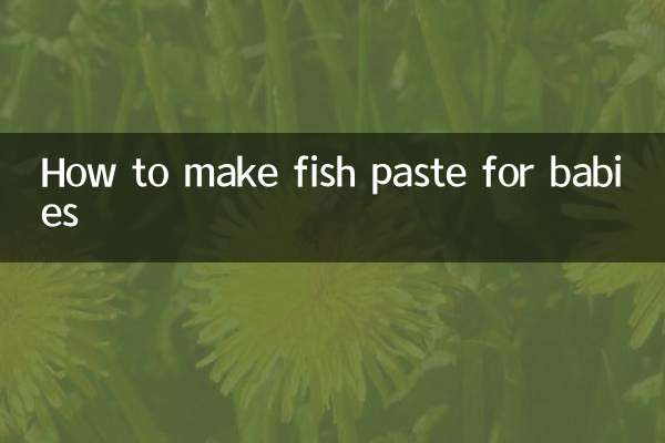 How to make fish paste for babies