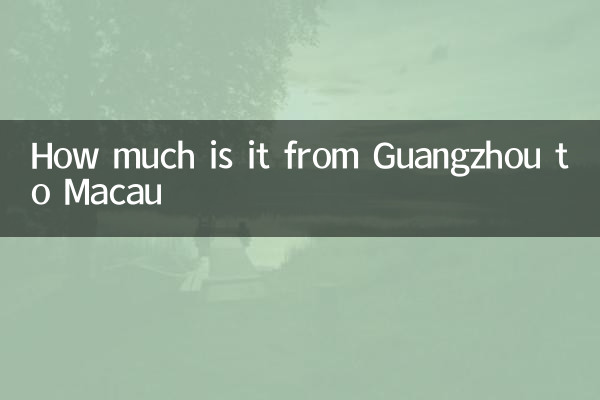 Combien coûte Guangzhou à Macao
