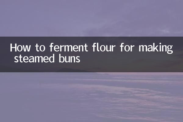 做饅頭的麵粉怎麼發酵