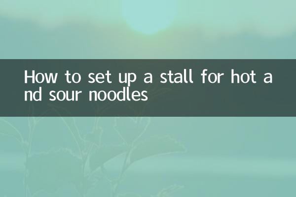 Come allestire un banco per i noodles in agrodolce