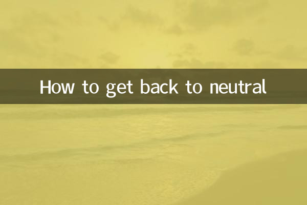 কিভাবে নিরপেক্ষ ফিরে পেতে