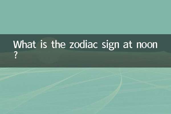 What is the zodiac sign at noon?