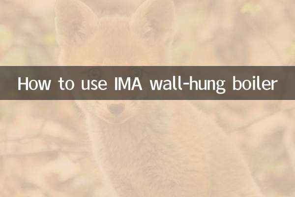 How to use IMA wall-hung boiler