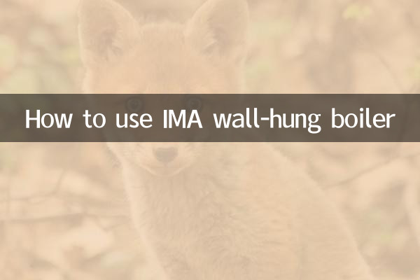 How to use IMA wall-hung boiler