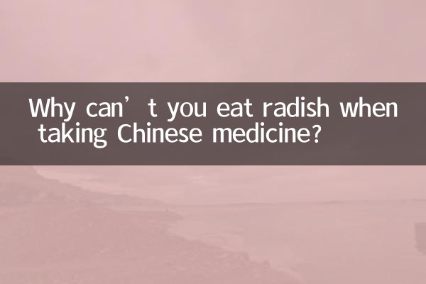 Why can’t you eat radish when taking Chinese medicine?
