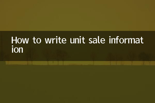Cómo escribir información de venta de unidades