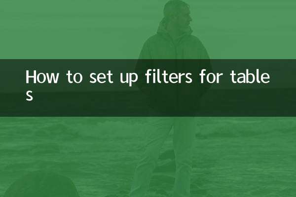 Como configurar filtros para tabelas