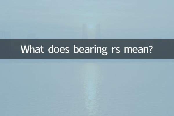 ベアリングrs とはどういう意味ですか?