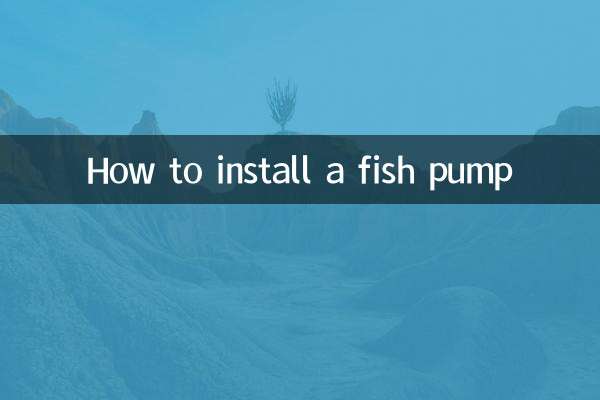 Come installare una pompa per pesci