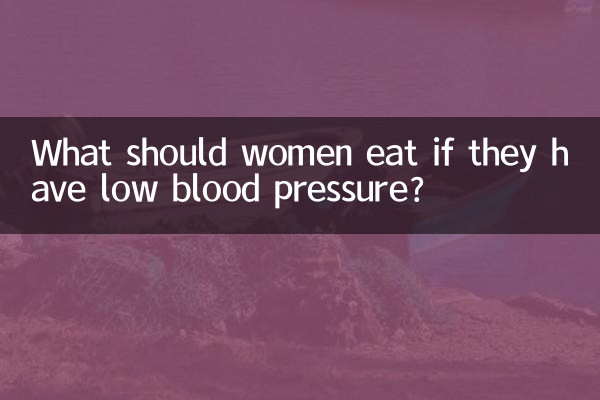 Que devraient manger les femmes si elles souffrent d’hypotension ?
