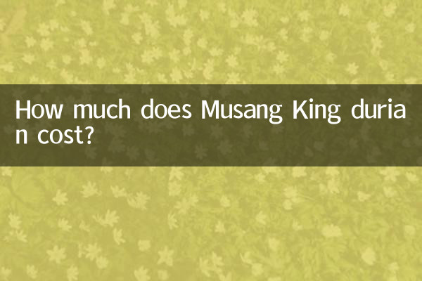 How much does Musang King durian cost?
