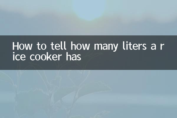 밥솥의 용량이 몇 리터인지 확인하는 방법
