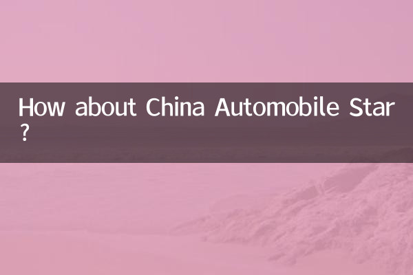 चाइना ऑटोमोबाइल स्टार के बारे में क्या ख्याल है?