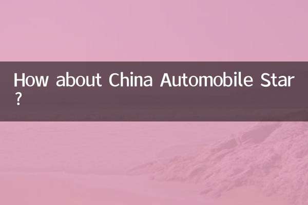 चाइना ऑटोमोबाइल स्टार के बारे में क्या ख्याल है?