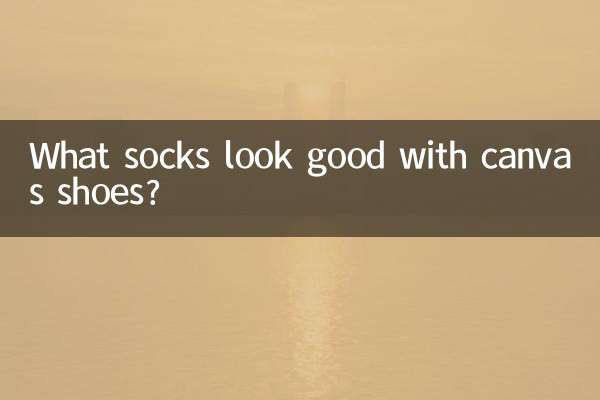캔버스 슈즈에는 어떤 양말이 잘 어울리나요?