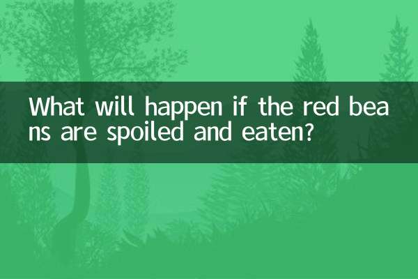Was passiert, wenn die roten Bohnen verdorben und gegessen werden?