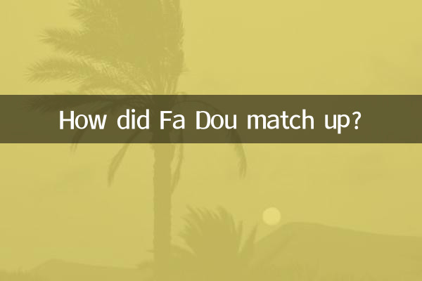 How did Fa Dou match up?