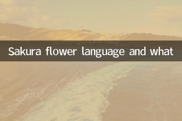 Sakura flower language and what