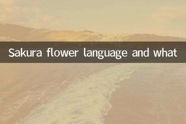 Sakura flower language and what