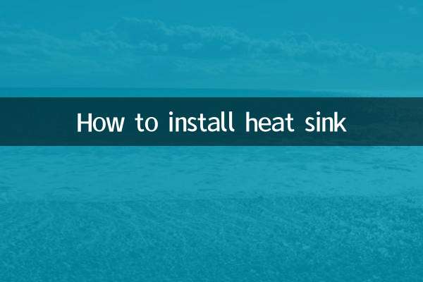 How to install heat sink
