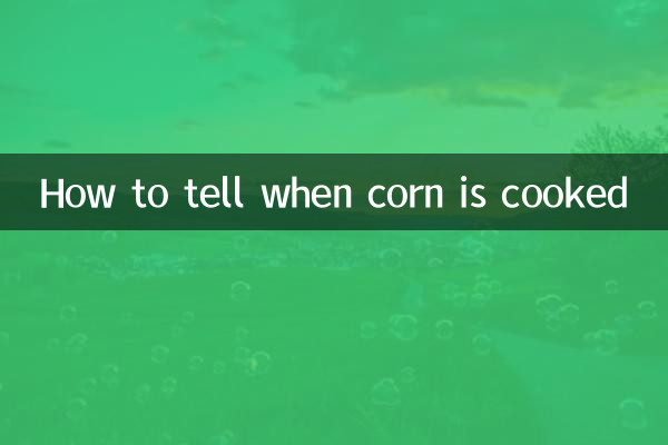 Wie erkennt man, wann Mais gekocht ist?