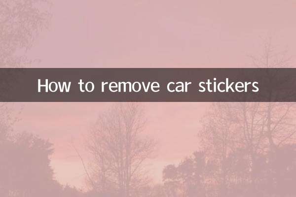 Come rimuovere gli adesivi per auto