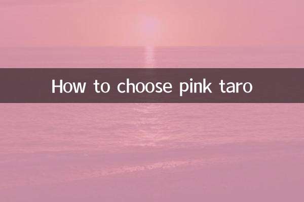 So wählen Sie rosa Taro aus