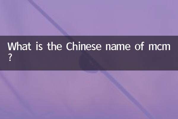 What is the Chinese name of mcm?