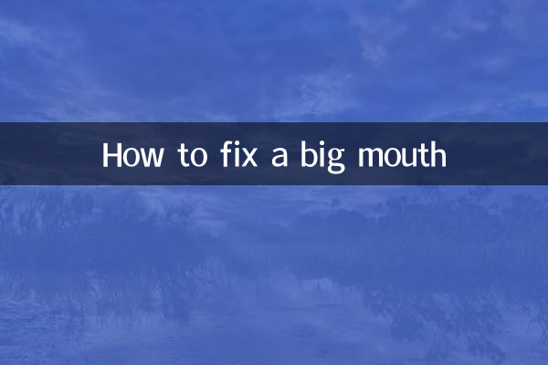 大きな口を直す方法