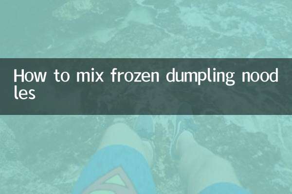 Cómo mezclar fideos dumpling congelados