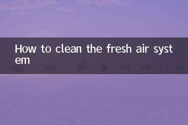 Come pulire il sistema di aria fresca