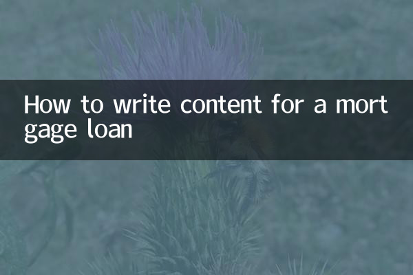 How to write content for a mortgage loan