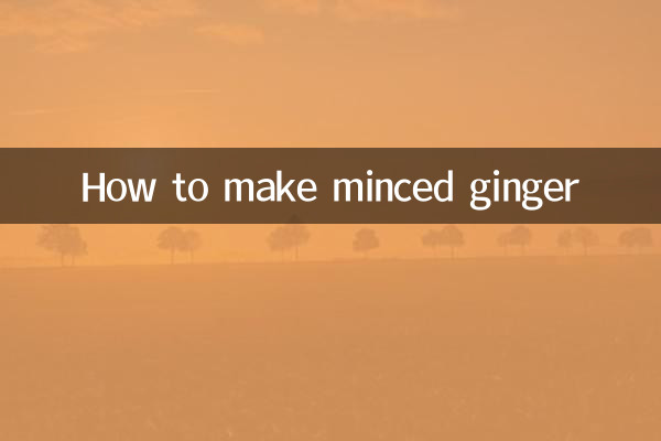 Cómo hacer jengibre picado