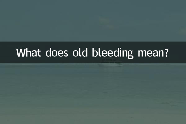 O que significa sangramento antigo?