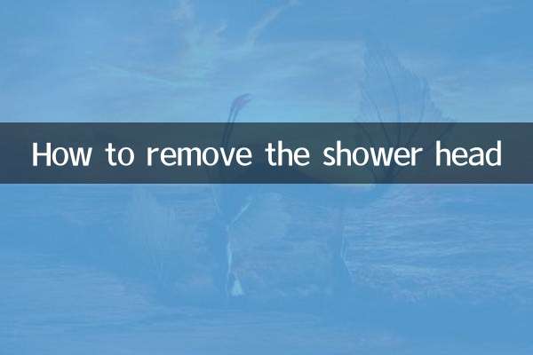 How to remove the shower head