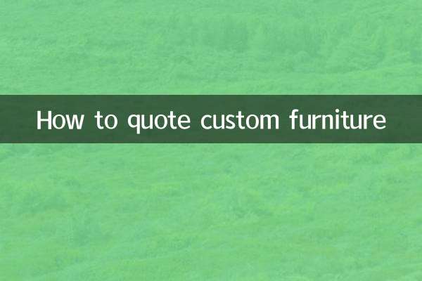 How to quote custom furniture