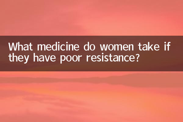 Welche Medizin nehmen Frauen ein, wenn sie einen schlechten Widerstand haben?