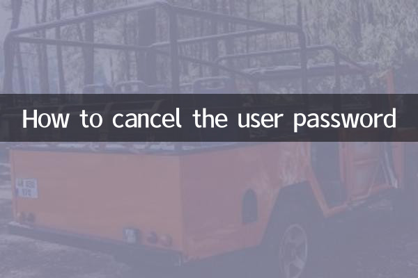 Comment annuler le mot de passe utilisateur
