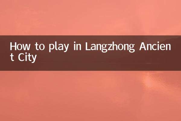 Comment jouer dans la ville antique de Langzhong