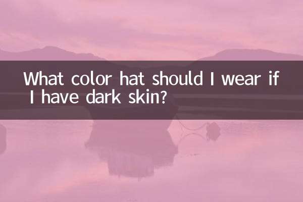 De quelle couleur de chapeau dois-je porter si j'ai la peau foncée ?