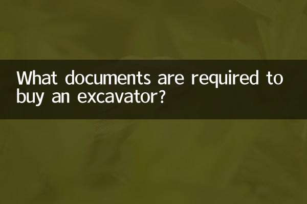 What documents are required to buy an excavator?