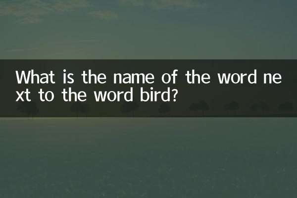 ¿Cuál es el nombre de la palabra al lado de la palabra pájaro?