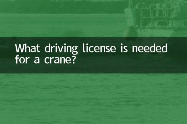 What driving license is needed for a crane?