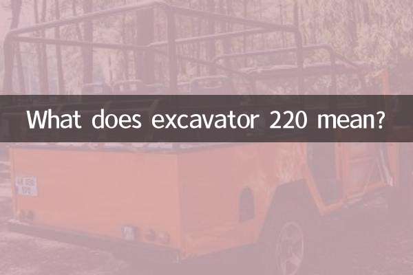 What does excavator 220 mean?