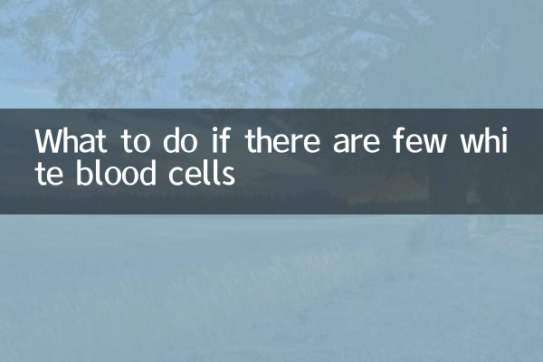 Qué hacer si hay pocos glóbulos blancos