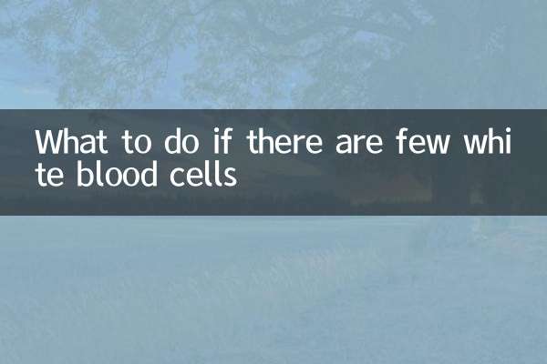Qué hacer si hay pocos glóbulos blancos