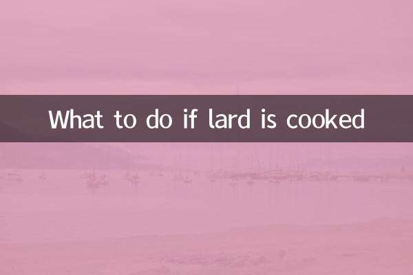 What to do if lard is cooked