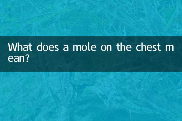 Que signifie un grain de beauté sur la poitrine ?